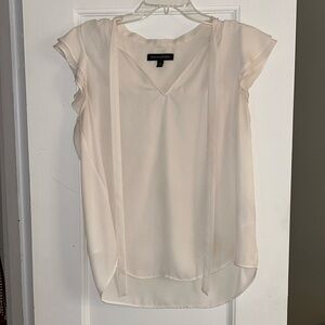 White semi sheer blouse